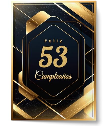 Comprar Cheerset Postal Feliz Cumpleaños para Hombre o Mujer - Grande A4 21x30 cm con Mucho Espacio Ideas para regalar para Escribir - Incluye sobre (53 Años) Ofertas 2025 | regaloscumple.com