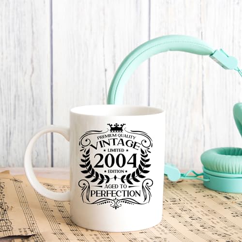 Ofertas Cumpleaños número 20 hombres vintage 2004 Envejecido a la perfección, taza