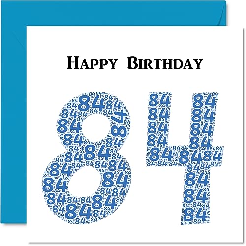 Consigue ahora Divertidas tarjetas cumpleaños 84 para hombres Shapecloud - Tarjeta feliz cumpleaños para papá mamá abuelo abuelo niñera abuela tío tía Regalos tarjetas felicitación 145 mm x 145 mm Rebajas 2024 | regaloscumple.com