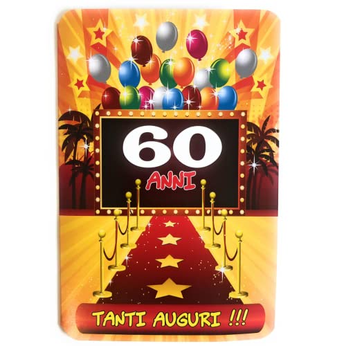 Consigue ahora NARAMAKI® Tarjeta felicitación 17 cm – Tarjeta felicitación cumpleaños BlackFriday 60 años con mensaje y sobre para cartas (cumpleaños 60 años) Top Precio 2024 | regaloscumple.com