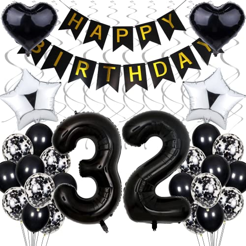 Comprar Globo 32 decoraciones cumpleaños cumpleaños negro 32 años hombres decoraciones fiesta en blanco y negro 32 cumpleaños mujeres hombres Promoción decoraciones cumpleaños plateadas 32 años mujeres 32 Ofertas 2025 | regaloscumple.com