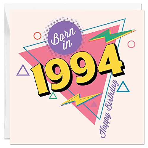 Comprar A&M Natural Living Tarjeta cumpleaños número 29 con texto en inglés "Born In 1994-150 mmx150 mm tarjeta feliz cumpleaños para hombres y mujeres esposa Regalos divertidas tarjetas felicitación Rebajas 2024 | regaloscumple.com