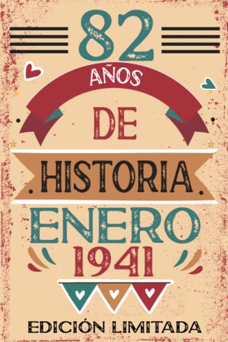 Consigue ahora 82 Años De Historia Enero 1941: Libro visitas cuaderno 110 páginas felicitaciones idea regalo regalo Para la esposa novia Regalos mujer La madre Ofertas 2023 | regaloscumple.com