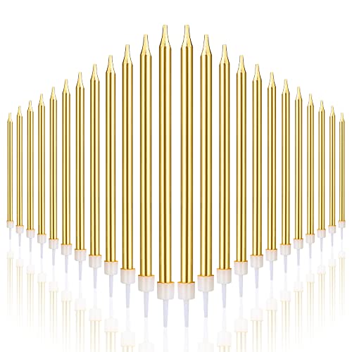 Ofertas en regaloscumple.com URAQT Cumpleaños, Piezas Pastel, Metálicas en Velas Largas Finas Bodas, Decoración,