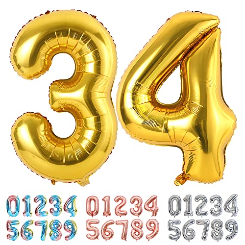 Consigue ahora Ponmoo Foil Globo Número 34 43 Dorado Gigante Numeros 0 Promoción 1 2 3 4 5 6 7 8 9 10-19 20-29 30-39 40 50 60 70 80 90 100 Grande Globos para La Boda Aniversario Globo Cumpleaños Fiesta Decoración Top Precio 2024 | regaloscumple.com