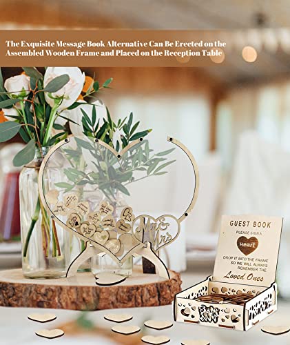 Ofertas de última hora Libro Boda, Firmas 100 Madera Pizarra Libro Boda Decoración la Bodas doble)