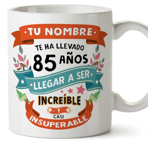 Comprar MUGFFINS Tazas Personalizadas Cumpleaños - En Español - Insuperable - 11 oz / Ideas para regalar 330 ml - Regalo personalizable original y divertido Rebajas 2024 | regaloscumple.com