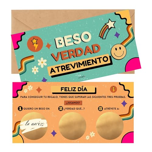 Comprar QUECRAFT Tarjeta felicitacion divertida FELIZ DIA + 3 pegatinas rasca + Cumpleaños 1 sobre. Tarjeta Regalo Feliz Cumpleaños Regalo Hombre Mujer Amigas dia la madre dia del padre Amigo Invisible. Rebajas 2024 | regaloscumple.com