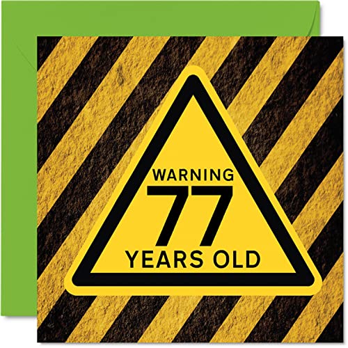 Comprar Divertidas tarjetas felicitación 77 cumpleaños para hombres y mujeres advertencia tarjeta feliz cumpleaños para papá 145 mmx145 mm divertidas tarjetas felicitación broma Regalos humor Rebajas 2024 | regaloscumple.com