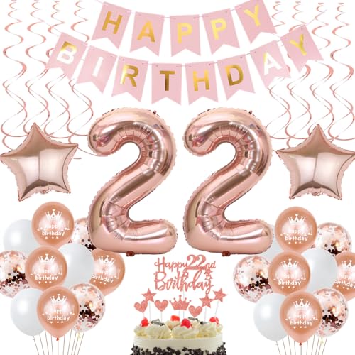 Consigue ahora Decoración 22 años cumpleaños mujer tarta decoración 22 años cumpleaños mujer regalo 22 años Regalos cumpleaños mujer oro rosa decoración cumpleaños 22 años mujer globo 22 cumpleaños mujer decoración Ofertas 2025 | regaloscumple.com