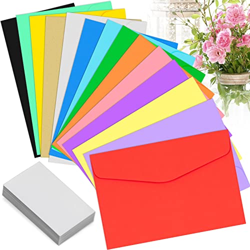 Comprar 56 Piezas Mini Sobres Sobres Pequeños Colores 11.5 x 8cm con 56 Tarjetas Ideas para regalar Felicitación para Bodas Cumpleaños Fiestas - 14 Colores Top Precio 2024 | regaloscumple.com