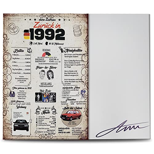 Comprar BANTI Tarjeta Cumpleaños Tarjetas Felicitacion 30 Cumpleaños Tarjeta Feliz Regalos para Mujeres Hombres Cumpleaños 30 Birthday Cumpleaños Card Tarjeta Postal Postales Cumpleanos Personalizada para Fiesta (1992) Ofertas 2023 | regaloscumple.com
