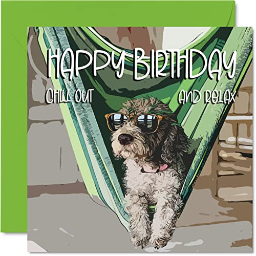 Consigue ahora Divertidas tarjetas cumpleaños para hombres y mujeres diseño perro chill cool tarjeta feliz cumpleaños para trabajo colega Navidad amigo hermano hermana mamá papá hijo hija abuela abuelo Rebajas 2024 | regaloscumple.com