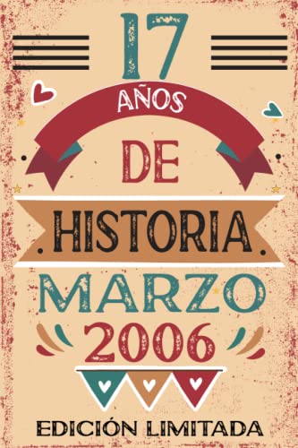 Comprar 17 Años De Historia Marzo 2006: Libro visitas cuaderno 110 páginas felicitaciones idea regalo regalo Para la esposa novia mujer La madre Regalos Rebajas 2023 | regaloscumple.com