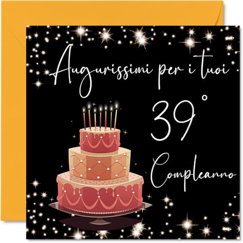 Comprar Stuff4 Tarjeta BlackFriday felicitación 39 cumpleaños para mujer elegante y con estilo tarjetas feliz cumpleaños número 39 para mujer 39 años hija hermana tía 145 mm treinta y nueve cumpleaños Rebajas 2024 | regaloscumple.com