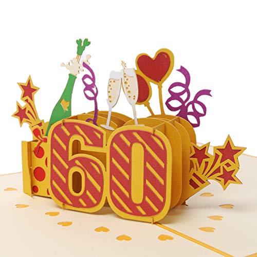 Consigue ahora Favour Pop Up® - Tarjeta felicitación 3D para 60 cumpleaños también para regalo regalo o regalo Ideas para regalar dinero. TG060 Ofertas 2024 | regaloscumple.com