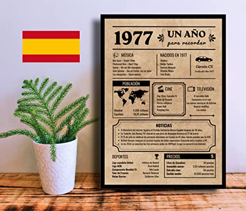 Oferta Flash Felicitación 1977 Regalo | Nacimiento | Cumpleaños | cumpleaños | cumpleaños | Decoración (1977)