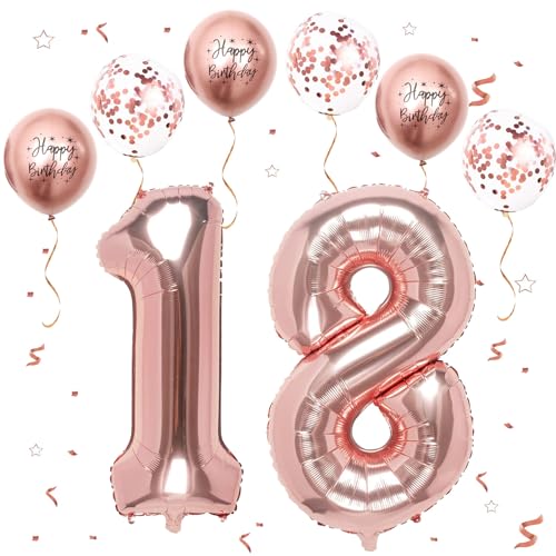 Consigue ahora Oro rosa Número 18 Globos 40 Pulgadas Papel Aluminio Grande Número 1 y 8 Globos Promoción Globos Helio número 81 Globos Cumpleaños 18 Para Hombres Mujeres Fiesta Aniversario (Nummer 18/81) Top Precio 2023 | regaloscumple.com
