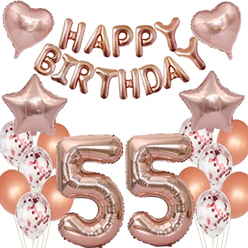 Oferta Globo cumpleaños mujer foil 55 decoración mujeres cumpleaños cumpleaños mujer decoración 55 la