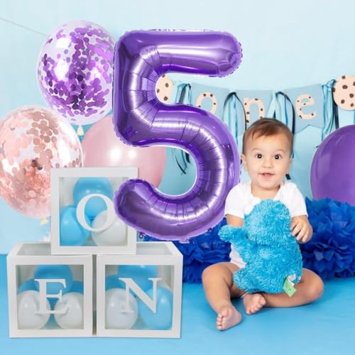 Ofertas en regaloscumple.com Jxuzh el cumpleaños Hombre cumpleaños Mujer Globos púrpura el cumpleaños Oro Decoración 85