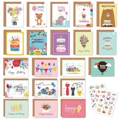 Comprar HenfuME 20 Tarjeta Felicitacion CumpleañOs Tarjeta CumpleañOs Sobre Incluido Tarjeta Cumpleaños Felicitacion CumpleañOs Birthday Card Para NiñOs y Adultos NiñOs y Niñas. Rebajas 2024 | regaloscumple.com