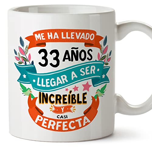 Comprar MUGFFINS Tazas 33 Cumpleaños - En Español - Me ha llevado 33 años llegar a ser increíble - 11 oz - Regalo original BlackFriday y divertido Top Precio 2024 | regaloscumple.com