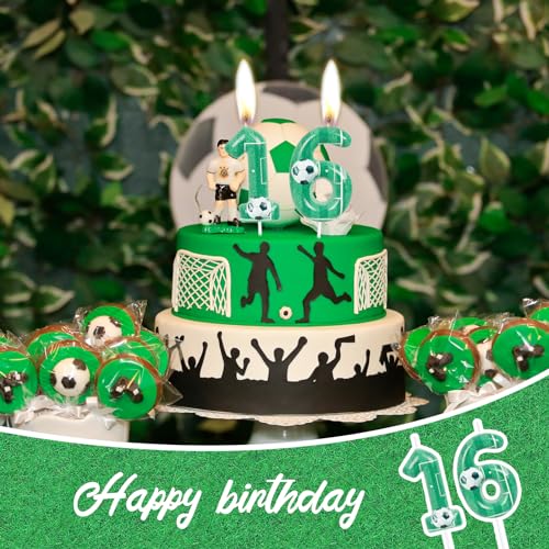 Top Precios Velas   Cumpleaños fútbol Número 14 -Decoración Aniversarios Decoración Futbol Cake Topper Decoración para Niños Para Fiestas Temáticas   Fútbo