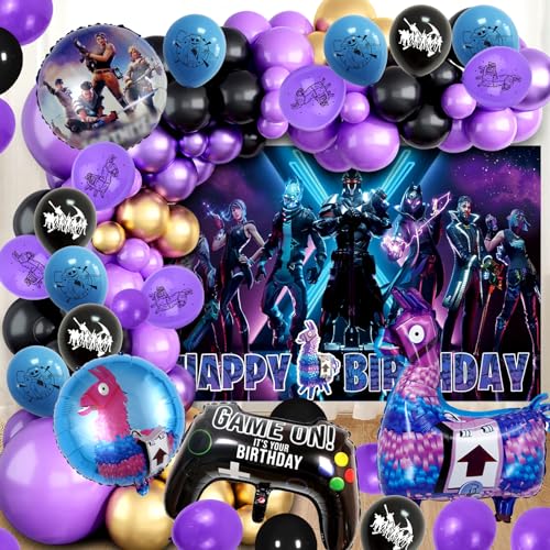 Comprar 79 Piezas BlackFriday Adornos Cumpleaños fortni Decoracion Cumpleaños Game Decoracion fortni globos cumpleaños Feliz Cumpleaños Decoracion Videojuegos Fiesta Cumpleaños Decoración Cumpleaños Ofertas 2025 | regaloscumple.com