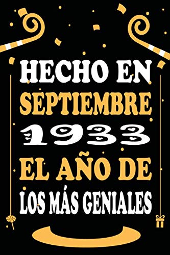 Comprar Hecho En Septiembre 1933 El Año De Los Más Geniales: Libro visitas cuaderno 110 páginas Ideas para regalar felicitaciones idea regalo regalo 87 aniversario para pareja niño mujer Top Precio 2024 | regaloscumple.com