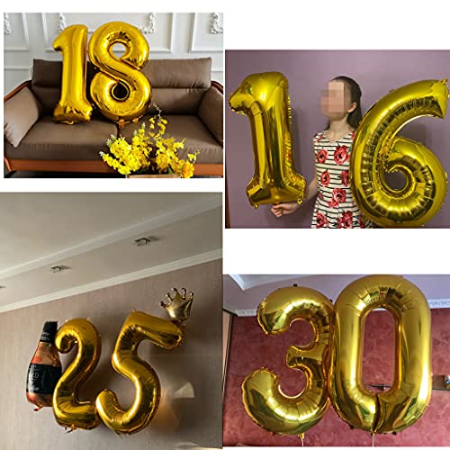 Mejores precios Globos para el 31 cumpleaños de hombre, decoración dorada, globos años, juego cumpleaños, hombre