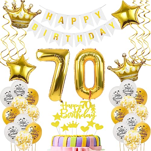Consigue ahora Globos 70 Años cumpleaños Mujer Hombre oro decoración torta 70 Mujer cumpleaños oro blanco decoración cumpleaños 70 Ideas para regalar años Hombre Mujer decoración Globos 70 Años cumpleaños Hombre Mujer deco blanco Rebajas 2024 | regaloscumple.com