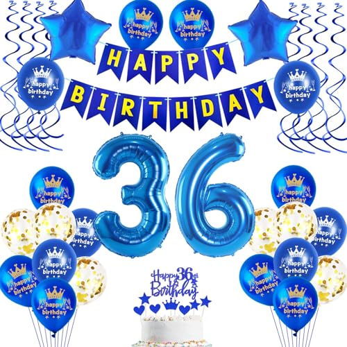 Consigue ahora Globo decoración cumpleaños para hombre 36 años decoración cumpleaños para hombre azul decoración 36 años BlackFriday decoración cumpleaños para 36 años decoración cumpleaños Ofertas 2025 | regaloscumple.com