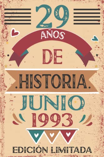 Comprar 29 Años De Historia Junio 1993: 29 años. Libro visitas cuaderno 110 páginas felicitaciones BlackFriday idea regalo regalo Para la esposa novia mujer La madre Ofertas 2024 | regaloscumple.com