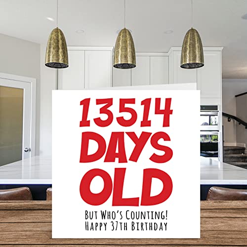 Ofertas de última hora Tarjeta 37 hombres, él, 13514 edad, adultos, siete años, felicitación hermana, hija, 145 x mm