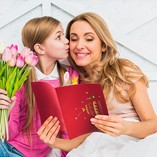 Ofertas en regaloscumple.com OFFCUP Tarjetas   Felicitación Cumpleaños  Tarjetas Desplegables 3D  Postal cumpleaños con Happy Birthday Caja para Hombres y Mujeres  Familias  Amantes  Amigos y Niños (Estrella)