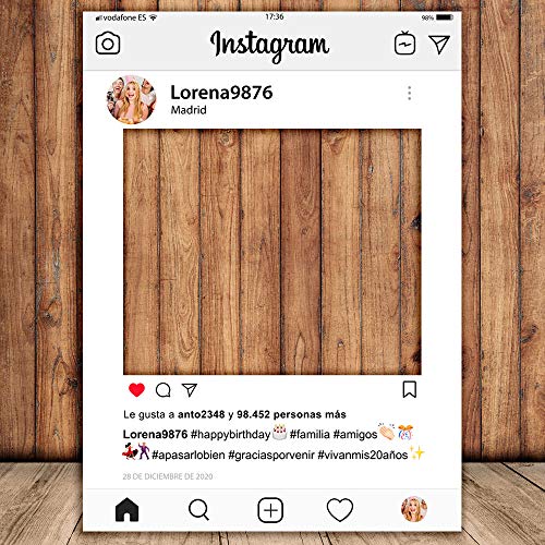 Consigue ahora Photocall Instagram | 70x100 | Ventana Instagram | Marco Instagram | PhotoBooth Instagram (Cartón 4mm) Catálogo Ofertas 2024 | regaloscumple.com