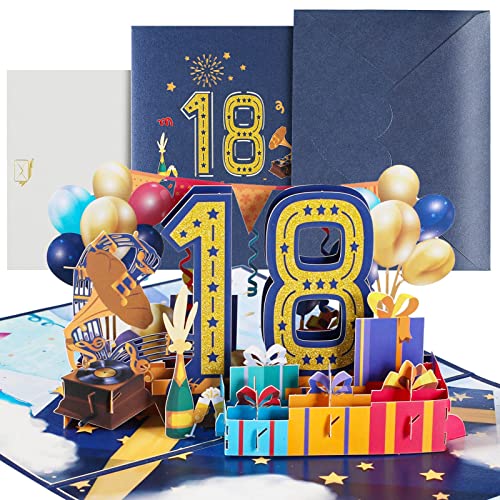 Consigue Catálogo ahora Tarjeta Vumpleaños 18 años Pop-up 3D Tarjeta Felicitacion Cumpleaños postal cumpleaños con Sobre para Cumpleaño como Regalos Cumpleaños para Niños Familias Amigos Top Precio 2023 | regaloscumple.com