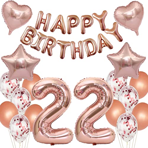 Oferta Globo cumpleaños mujer foil 22 decoración mujeres cumpleaños mujer decoración 22 la