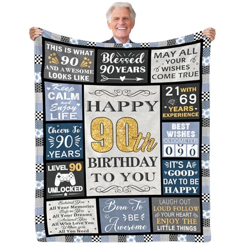 Consigue ahora Yasrlvun Regalos Ideas para regalar cumpleaños número 90 para hombres regalos cumpleaños 1935 manta 90 cumpleaños 50 x 60 pulgadas regalos para 90 cumpleaños regalos 90 cumpleaños para él Top Precio 2025 | regaloscumple.com