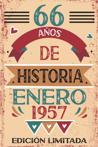 Comprar 66 Años De Historia Enero 1957: Libro visitas cuaderno 110 Regalos páginas felicitaciones idea regalo regalo Para la esposa novia mujer La madre Rebajas 2024 | regaloscumple.com
