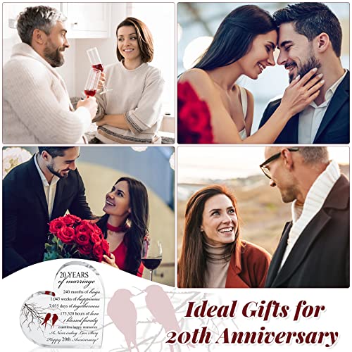 Oferta Flash Regalo de 20 años matrimonio, aniversario boda, corazón, recuerdo regalo para parejas, padres, mujeres, mamá, marido, esposa