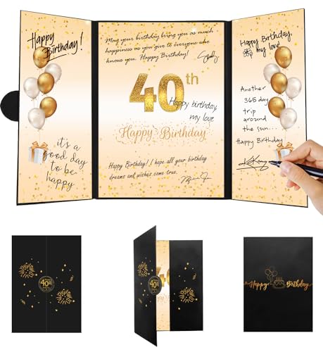 Consigue ahora Libro visitas para 40 cumpleaños decoración tarjeta cumpleaños tríptico libro visitas creativo para 40 cumpleaños Promoción fantásticos regalos 40 cumpleaños Top Precio 2024 | regaloscumple.com