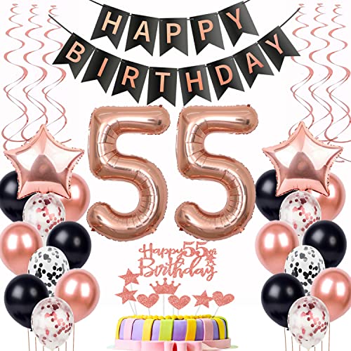 Oferta Globo Años Decoración Oro Cumpleaños Decoración Años tarta 55 Mujer Globo Cumpleaños decoracion 55 Mujer