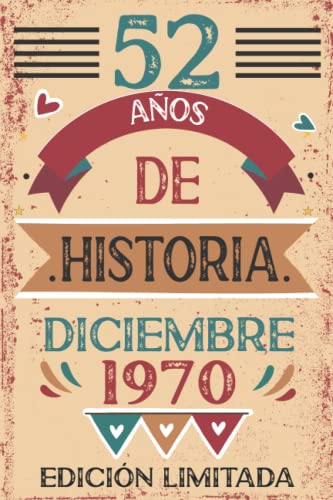 Comprar 52 Años De Historia Diciembre Navidad 1970: Libro visitas cuaderno 110 páginas felicitaciones idea regalo regalo Para la esposa novia mujer La madre Rebajas 2024 | regaloscumple.com