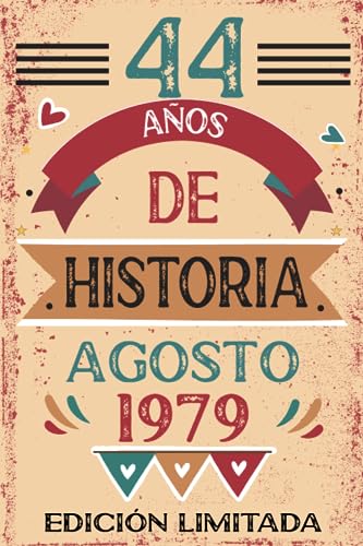 Comprar 44 Años De Historia Agosto 1979: Libro visitas cuaderno 110 páginas felicitaciones idea BlackFriday regalo regalo Para la esposa novia mujer La madre Ofertas 2024 | regaloscumple.com