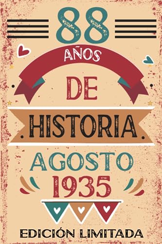 Comprar Navidad 88 Años De Historia Agosto 1935: Libro visitas cuaderno 110 páginas felicitaciones idea regalo regalo Para la esposa novia mujer La madre Ofertas 2024 | regaloscumple.com