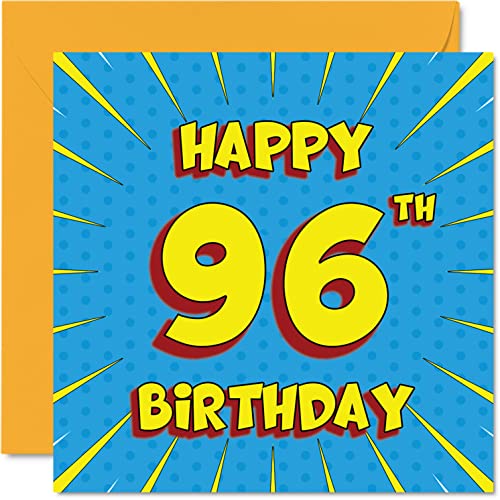 Comprar Divertidas tarjetas cumpleaños 96 para hombres y mujeres cómics tarjeta feliz cumpleaños para abuela gran abuela Ideas para regalar abuelo abuelo niñera mamá papá abuela 145 mm x 145 mm tarjeta Rebajas 2024 | regaloscumple.com