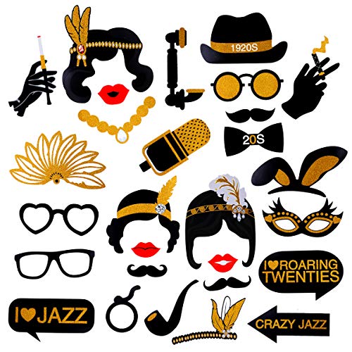 Consigue ahora Yuccer 28 Piezas Accesorios para Cabina Fotos Los Años 20 Complementos Años 20 Promoción Accesorios Charleston Artículos para Fiestas los Años 20 (28 Piezas) Ofertas 2025 | regaloscumple.com