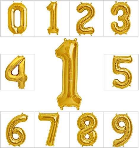 Mejores precios Dorado - numero 60 globo cumpleaños - globo 60 dorado -