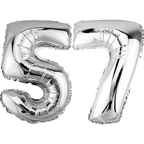 Comprar DekoRex Globo plateado 82 cm para cumpleaños aniversario boda Catálogo decoración (número 57) Rebajas 2025 | regaloscumple.com